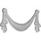 Ekena Millwork 17 1/4"W x 6 1/4"H x 1 1/8"P Classic Tassel Swag Onlay ONL17X06X01CL - alternate 4